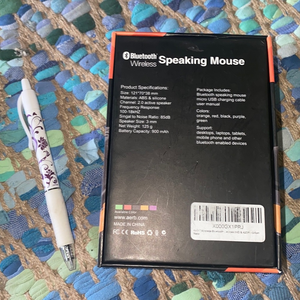 Bluetooth wireless speaking mouse - Picture 2 of 2